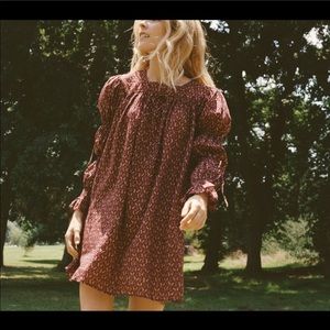 Doen Buttercup Dress - Wine Winter Ditsy
